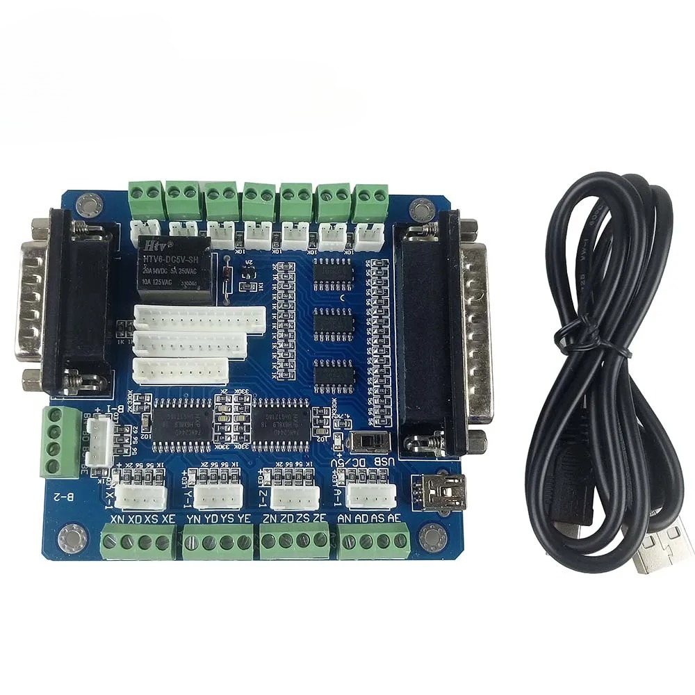 5 Axis Cnc Breakout Board Interface Mach3 - Placa Controladora CNC Mach3 de 5