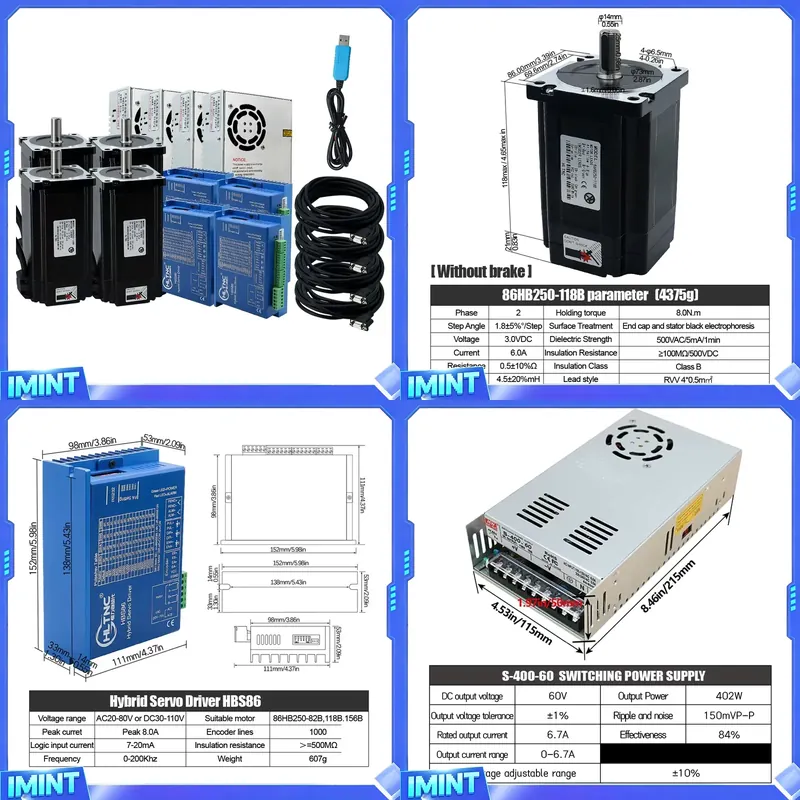 Kit de Motor de Passo de Circu - Hybrid Servo Driver Nema 34 8.5Nm avaliação e preço