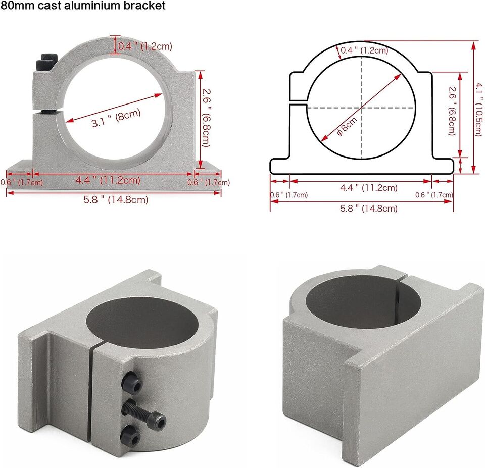Kit De Motor Do Eixo De Refrig - 2.2Kw Water Cooled Spindle Kit Vfd avaliação e preço